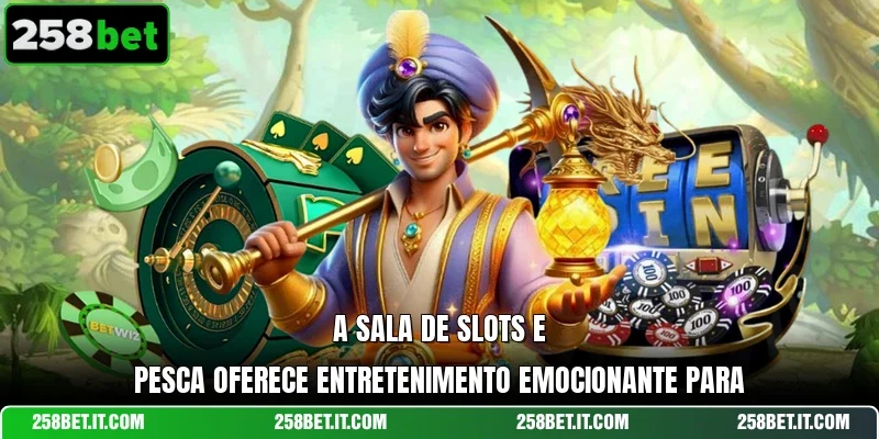 A sala de slots e pesca oferece entretenimento emocionante para