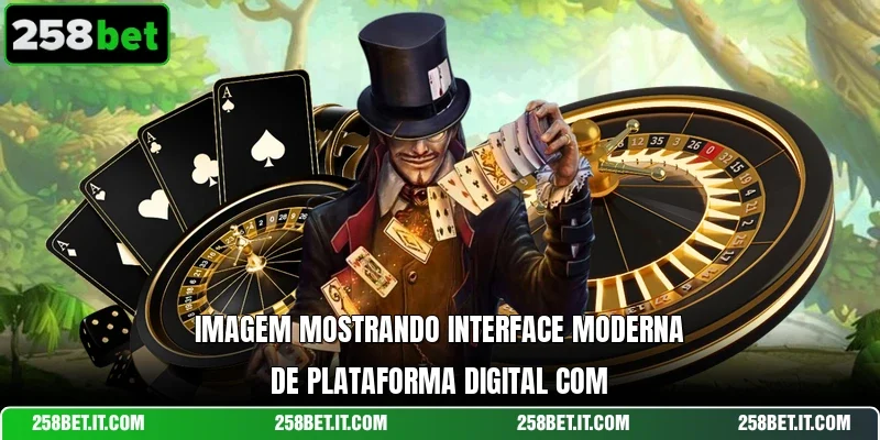 Imagem mostrando interface moderna de plataforma digital com