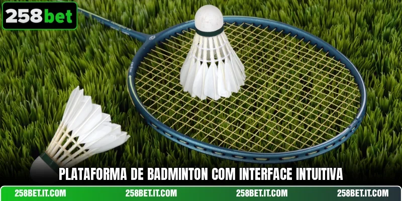 Plataforma de badminton com interface intuitiva