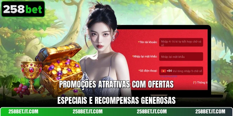 Promoções atrativas com ofertas especiais e recompensas generosas